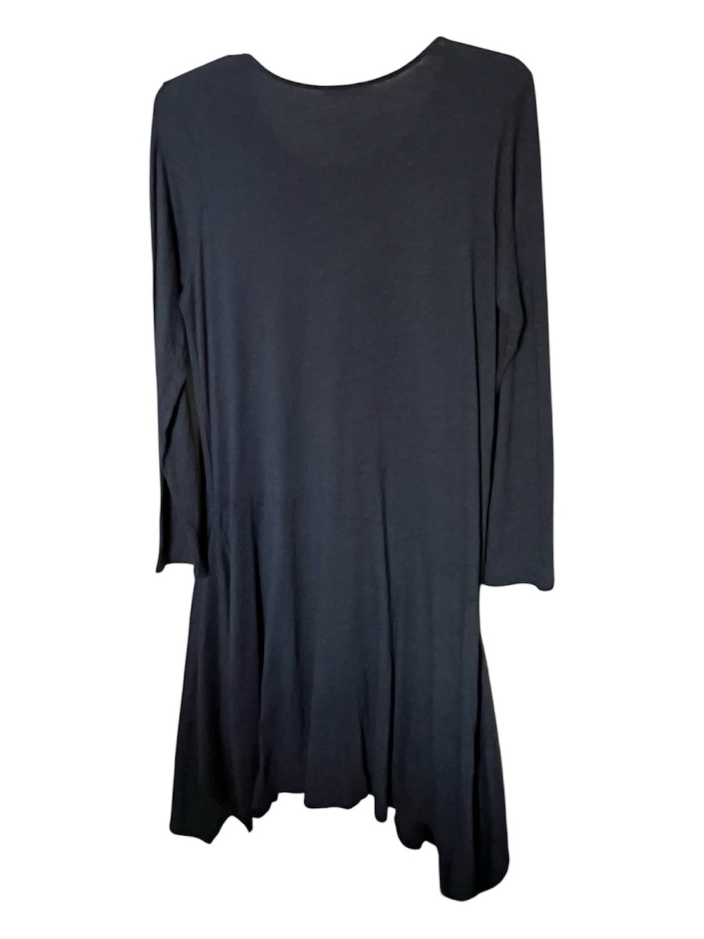 Chalet et Ceci Blue Asymmetrical Jersey Knit Pullover Dress Size X-Large #C86780 - Picture 2 of 7